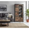 Clearance Wohnen 97x201x40 Wohnzimmerschrank mit Glastür - Timuras