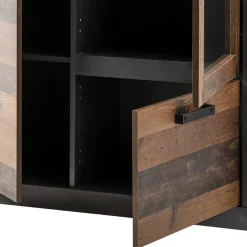 Clearance Wohnen 97x201x40 Wohnzimmerschrank mit Glastür - Timuras