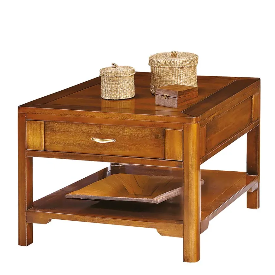 Outlet Wohnen 70x46x70 Wohnzimmertisch in italienischem Design - Vibon I