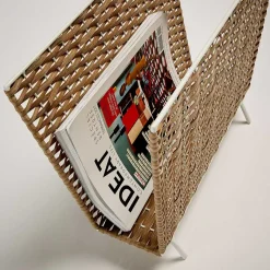 Best Wohnen 42x35x20 Zeitungsständer aus Kunstrattan Beige - Julesta
