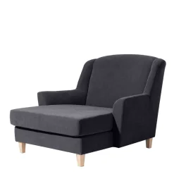 Sale Wohnen XXL Velours Sessel in Anthrazit - Renero