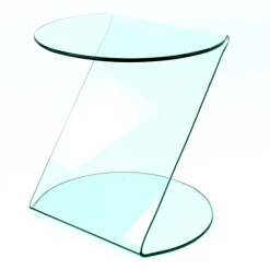 Online Wohnen Z-Design Beistelltisch aus Sicherheitsglas - Melma