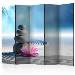 Clearance Wohnen Zen Foto Raumteiler Sand & Steine & Blüte - Baina