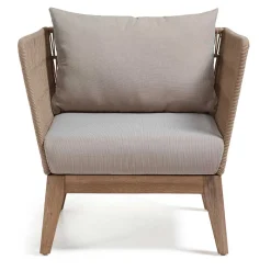 Best Wohnen Zwei Lounge Sessel Jelaninos mit Holz & Geflecht (2er Set)