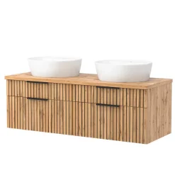 Wohnen Zweifach-Waschtisch und Spiegelschrank - Crystoga (zweiteilig)