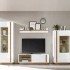 Discount Wohnen Zweifarbige Wohnzimmer Möbel Kombi - Myrda (vierteilig)