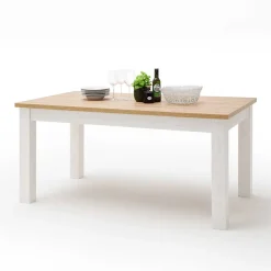 Hot Wohnen Zweifarbiger Landhaus Esstisch 160x90 cm - Samula