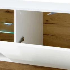 Clearance Wohnen Zweifarbiges TV Board mit Klappe - Myrda