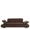 Wohnen Zweisitzer Sofa in Braun mit Chrom - Delnoto
